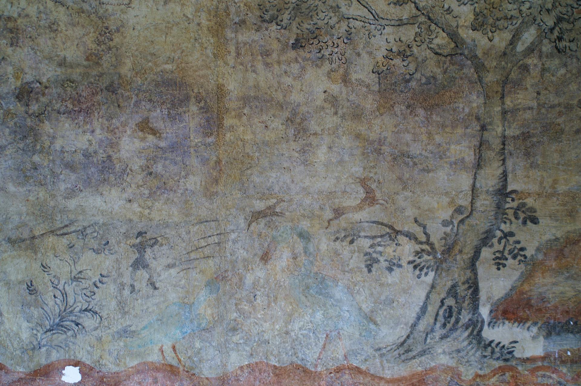 Galerie ouest du cloître de Flaran, arcatures romanes et colonnettes jumelées