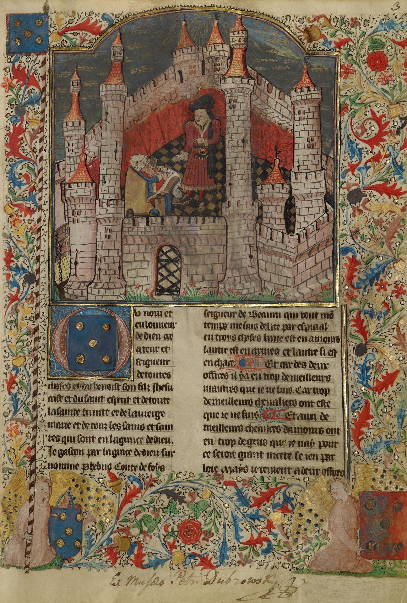 Enluminure du Livre de chasse de Gaston Fébus