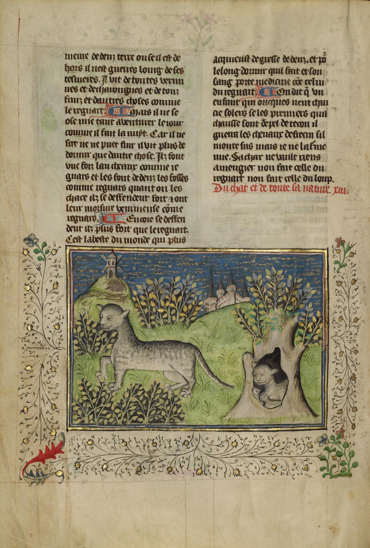 Enluminure du Livre de chasse de Gaston Fébus