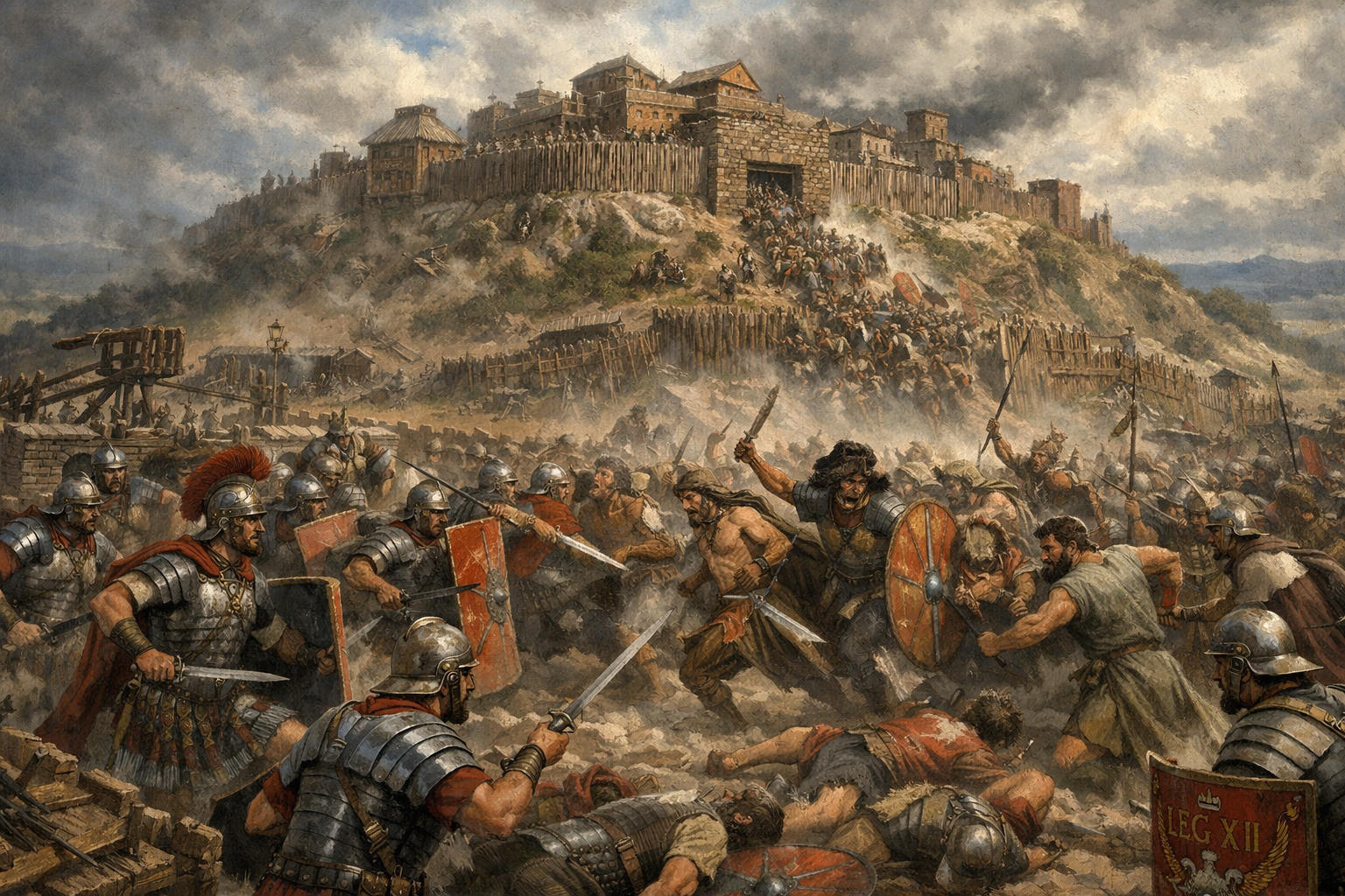 L'attaque de l'oppidum des Sotiates par les légions de Crassus