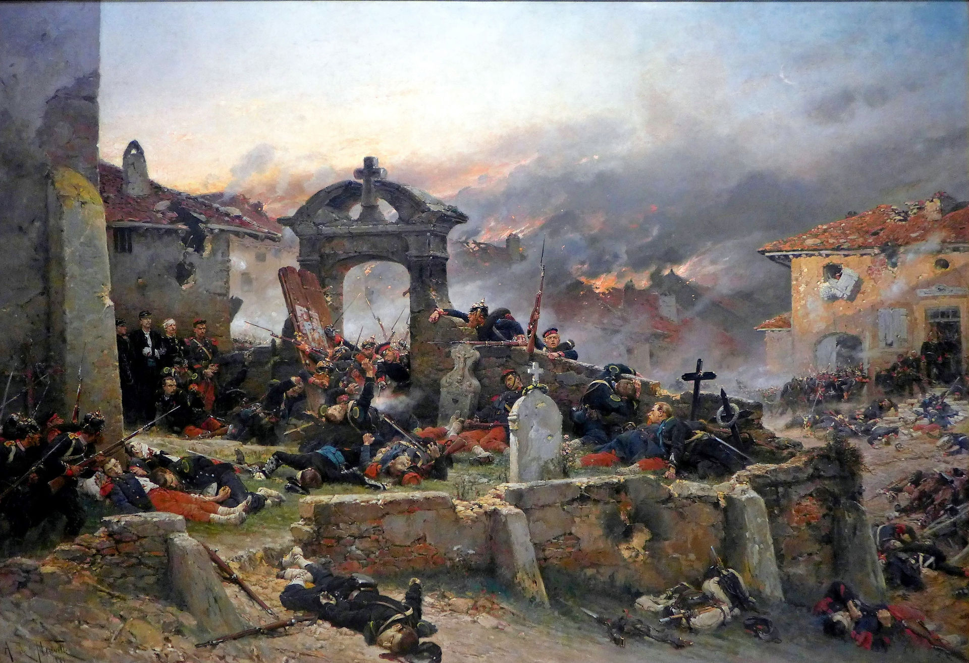 Le Cimetière de Saint-Privat, guerre de 1870