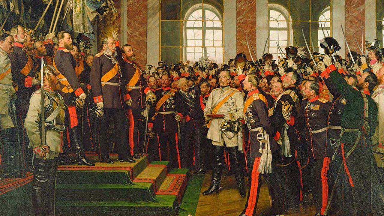La proclamation de l'Empire allemand dans la galerie des Glaces de Versailles