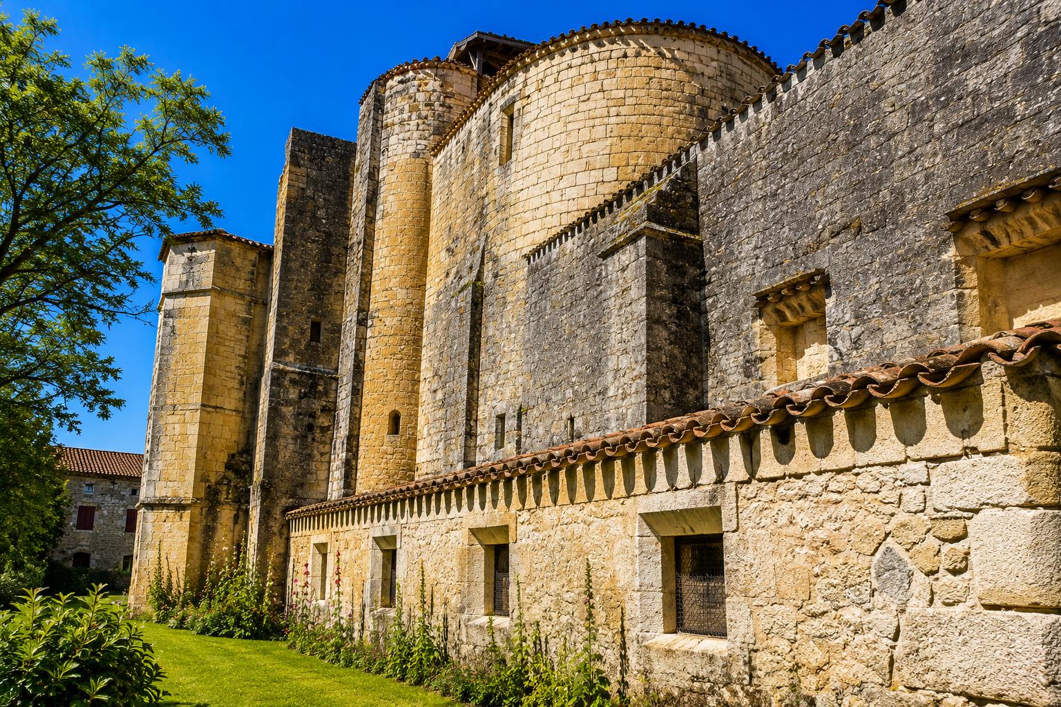 Larressingle, enceinte fortifiée et tour-porte