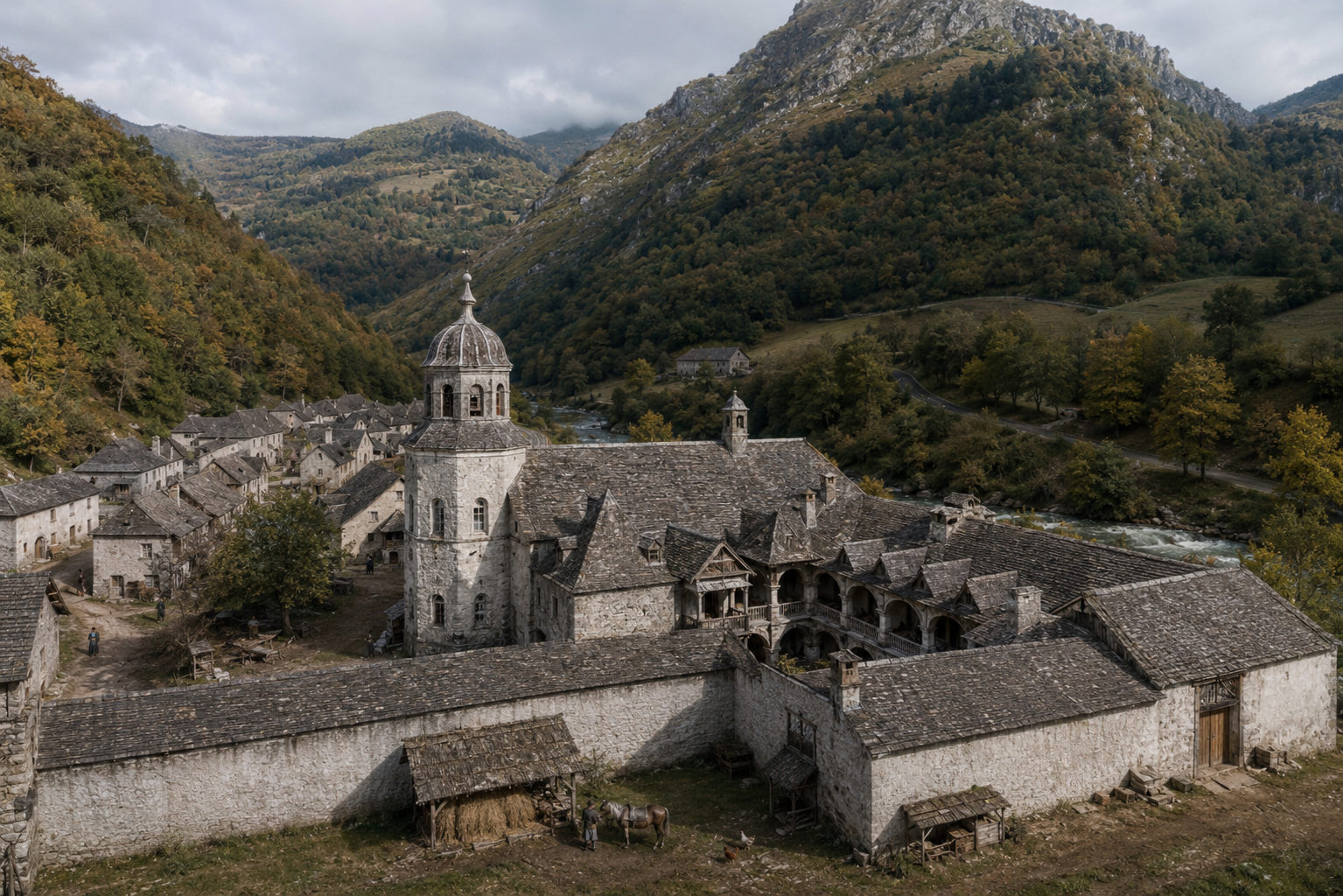 Sarrance, vallée d’Aspe : le lieu du passage empêché, où la route coupée devient parole.