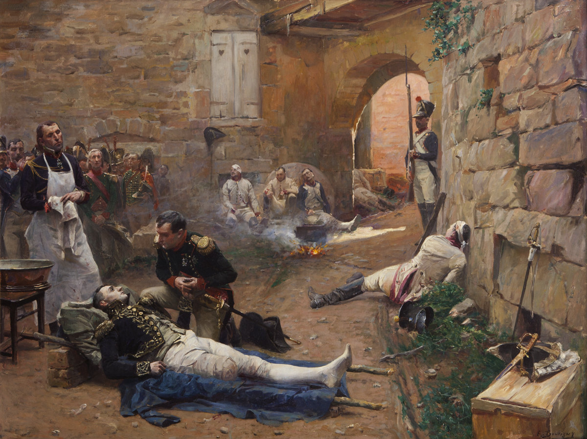 Napoléon visitant Lannes blessé