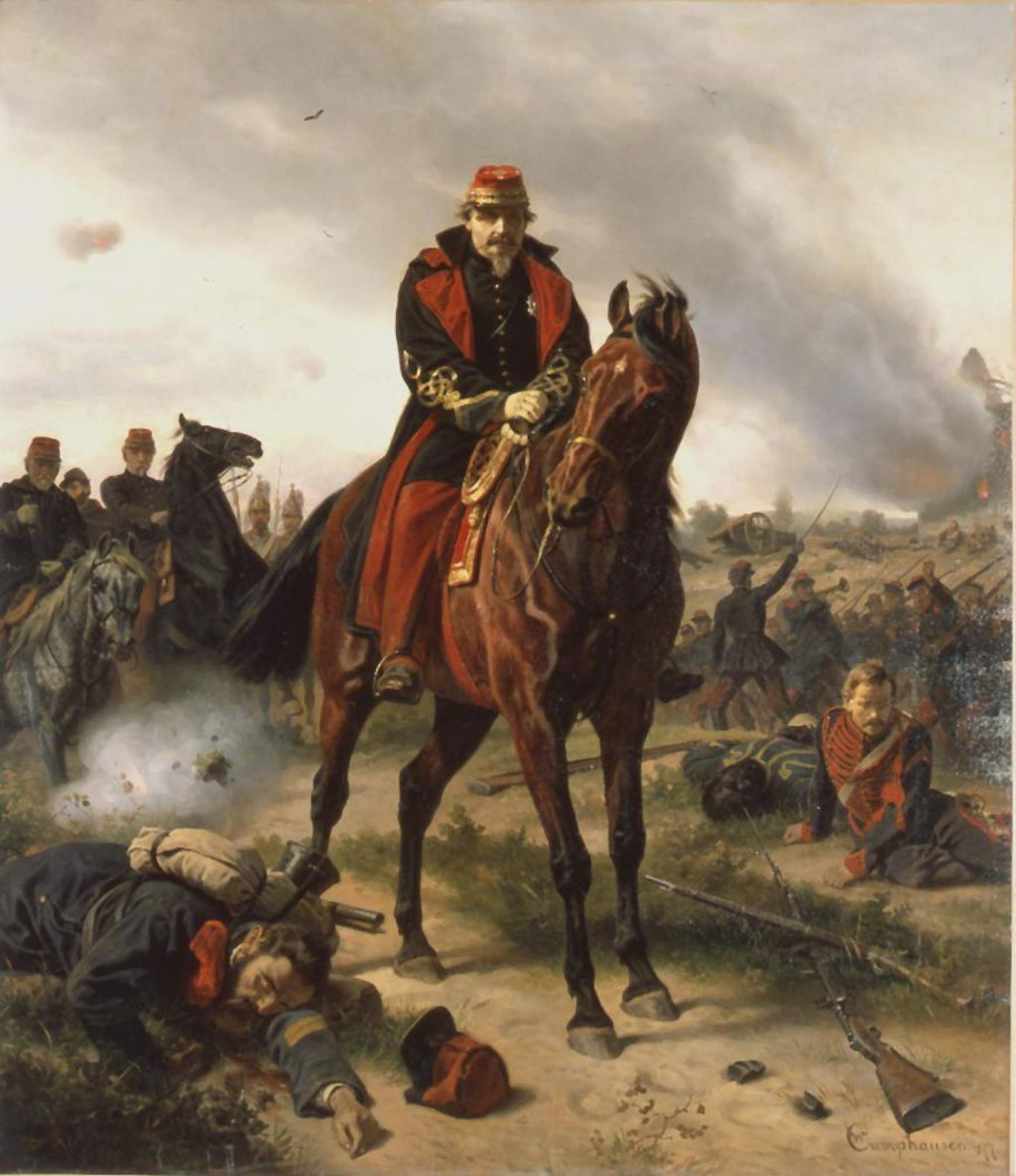 Napoléon III prisonnier à Sedan, tableau de Wilhelm Camphausen