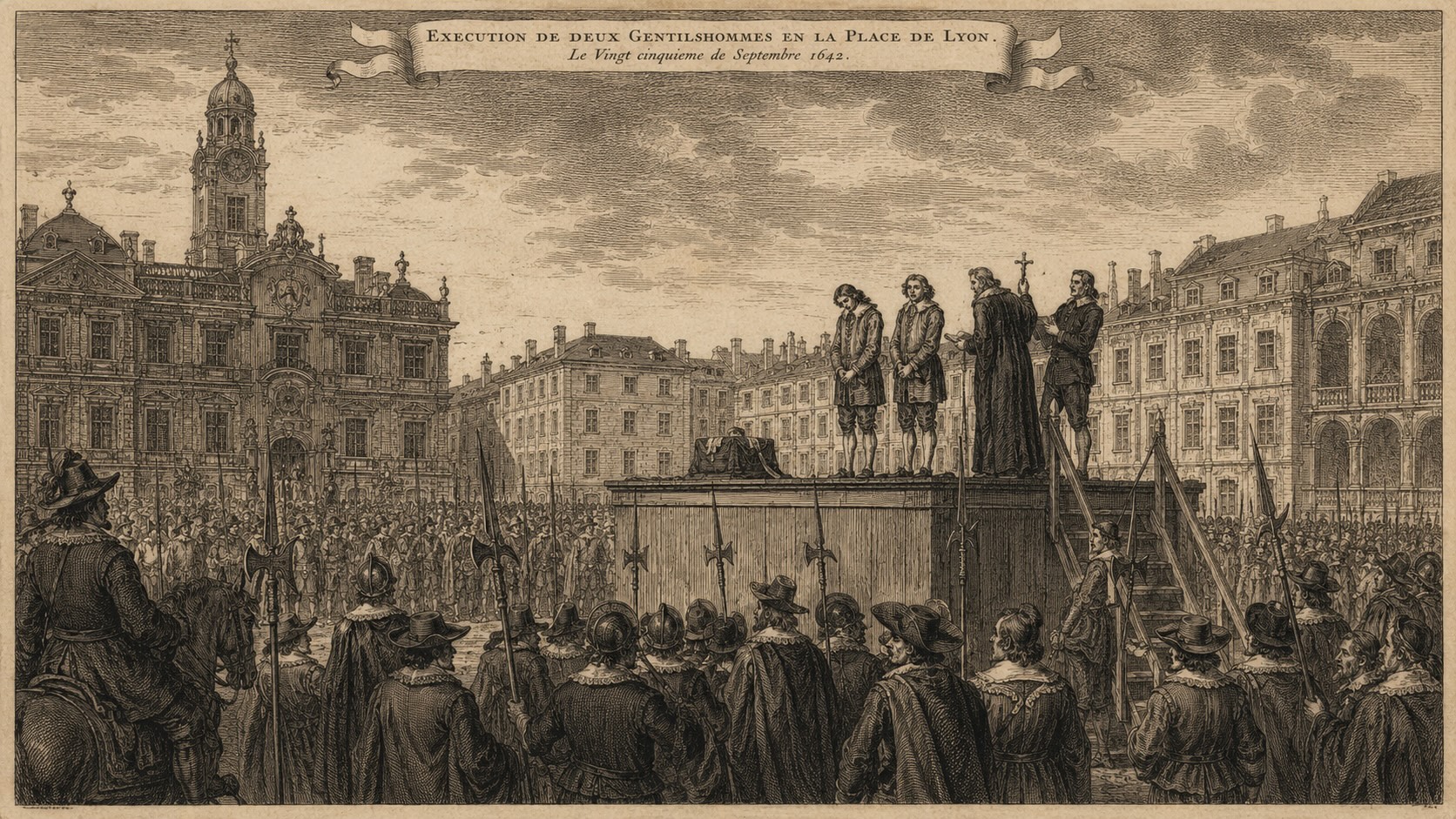 Exécution de Cinq-Mars et de Thou à Lyon en 1642
