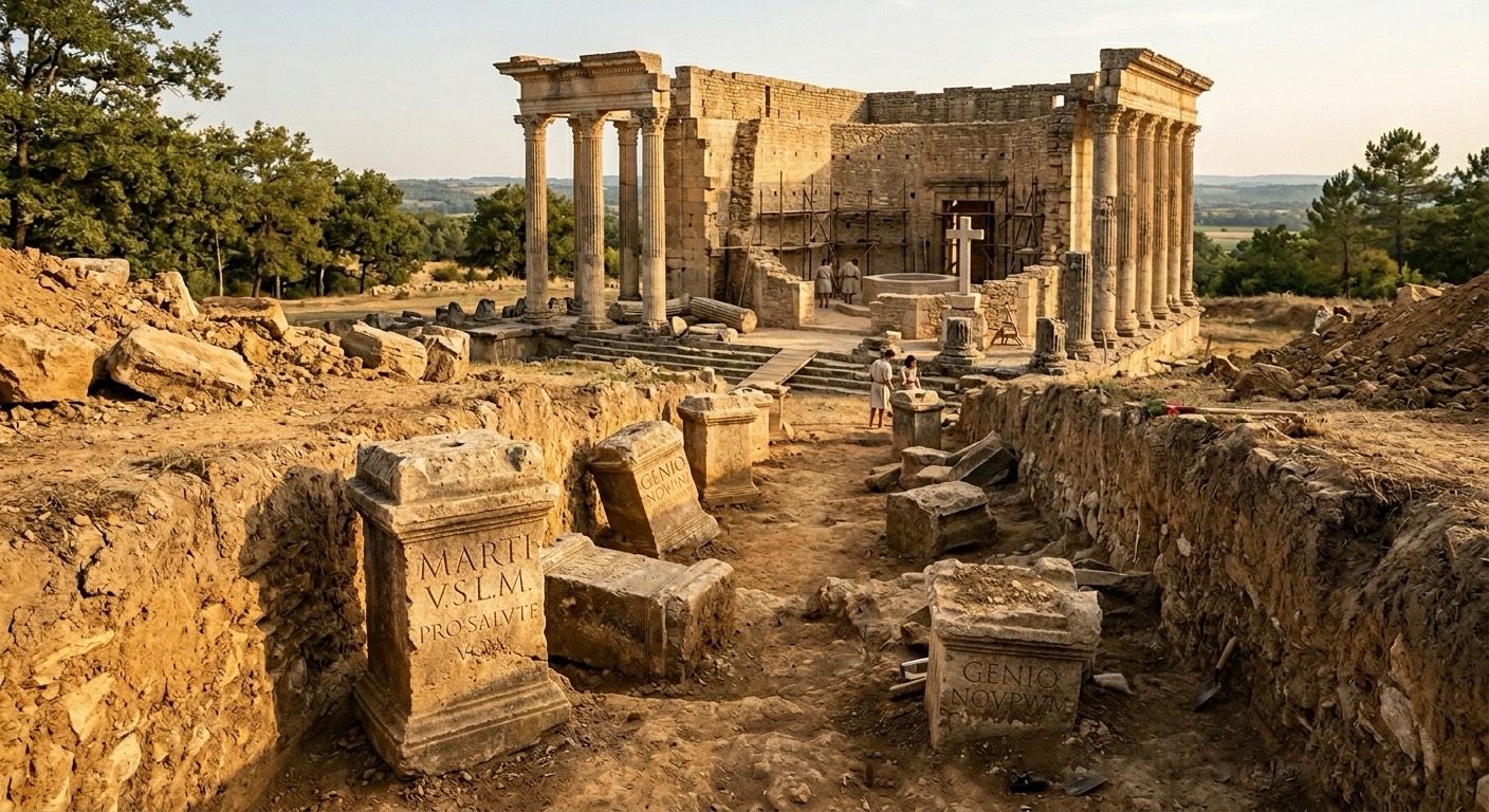 Autels votifs romains et temple de Mars dans l'Aquitaine antique