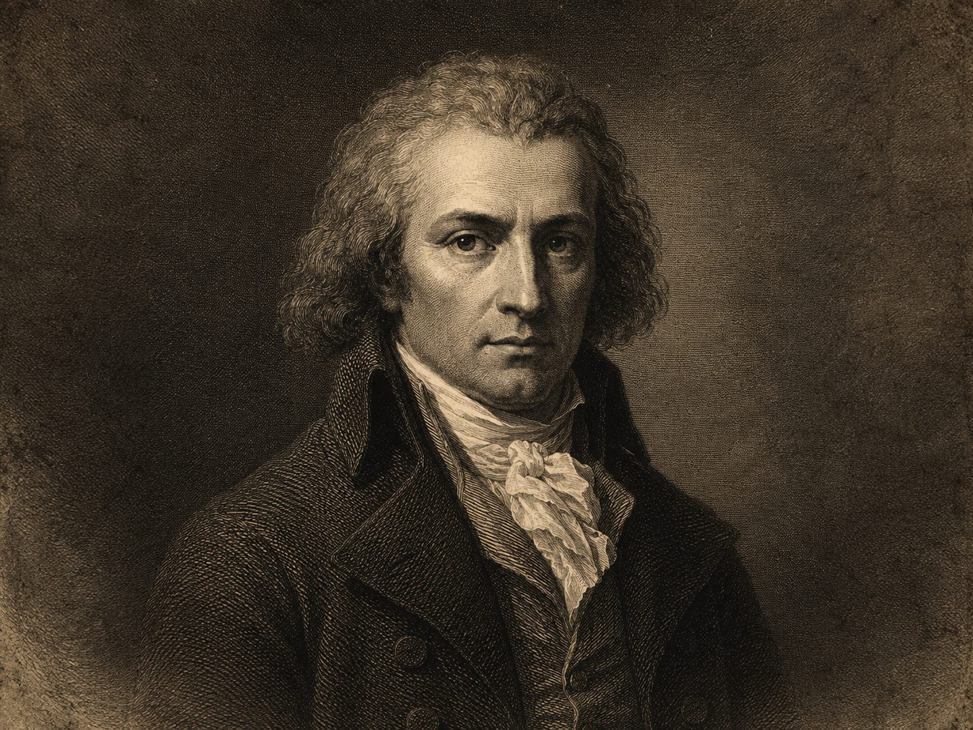 Portrait gravé de Bertrand Barère en habit de la fin du XVIIIe siècle