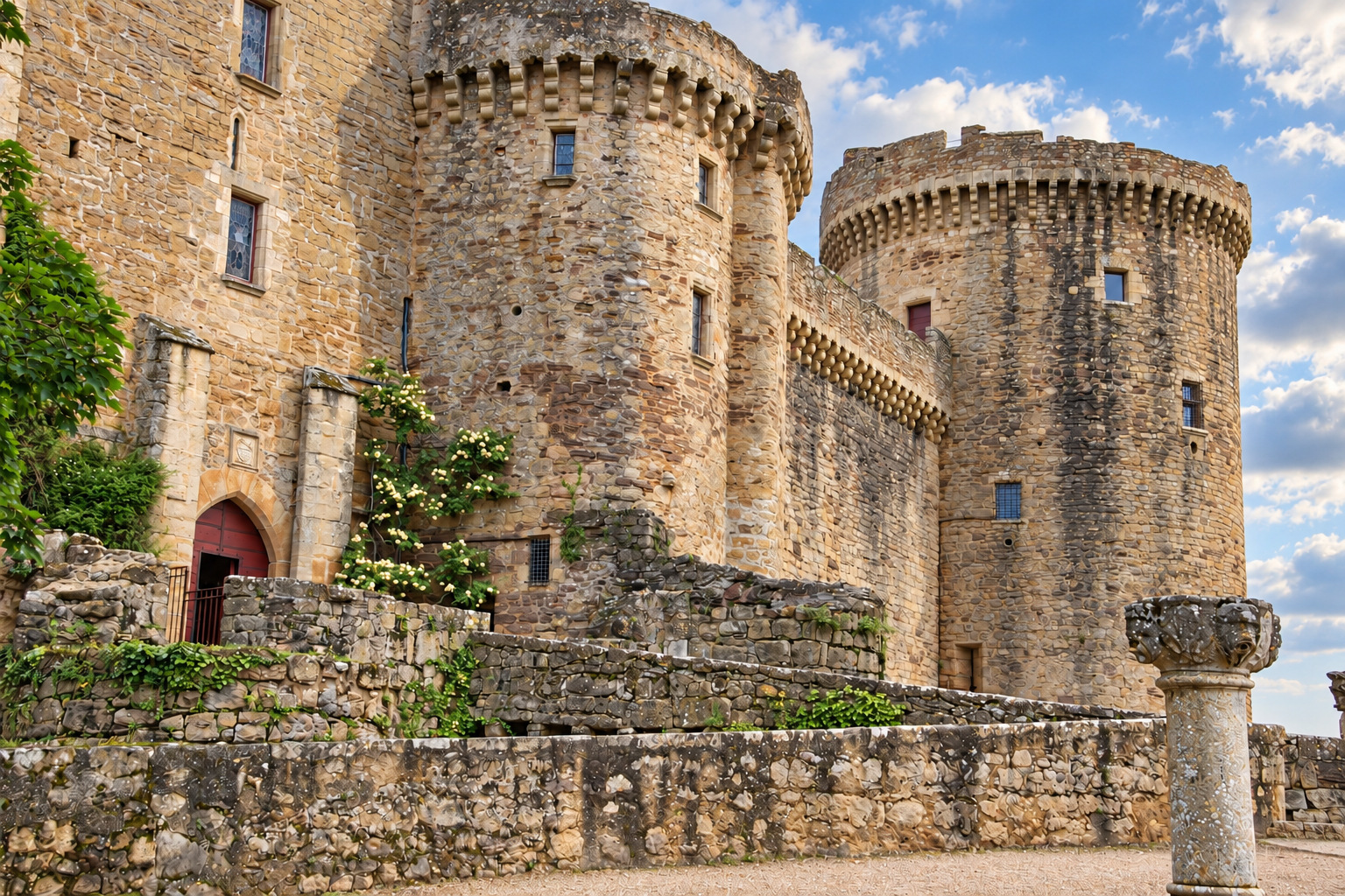 Tours et porte d’entrée du château