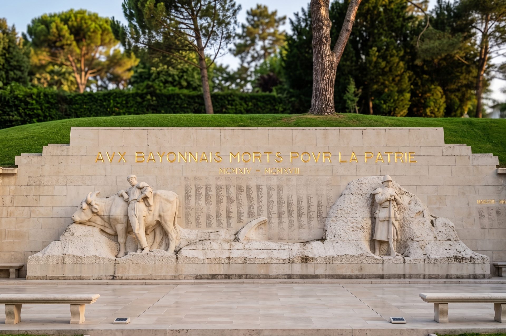 Photographie du monument aux morts de Bayonne.