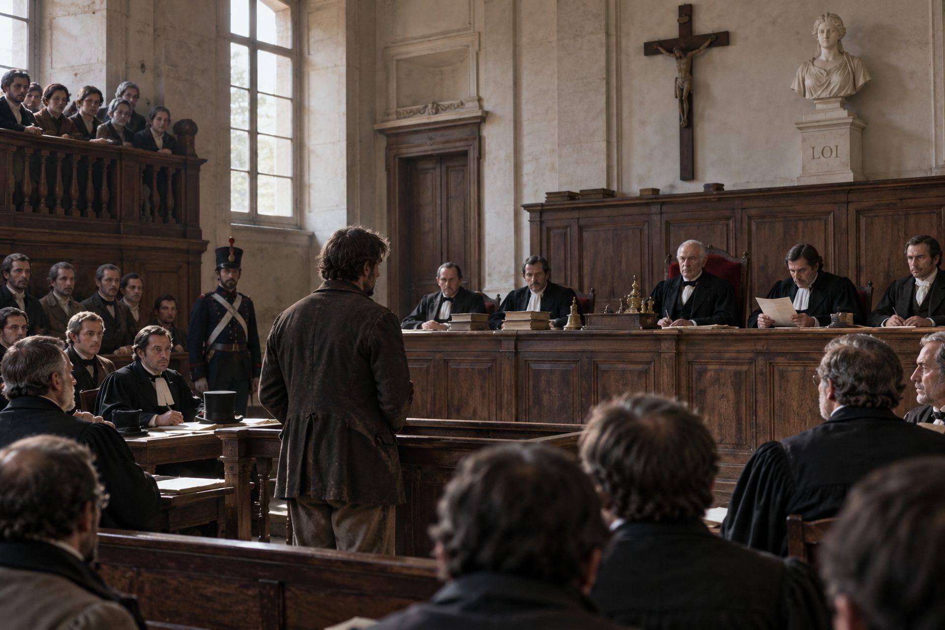 Reconstitution du procès de Joseph Fouraignan devant une cour d'assises en 1825