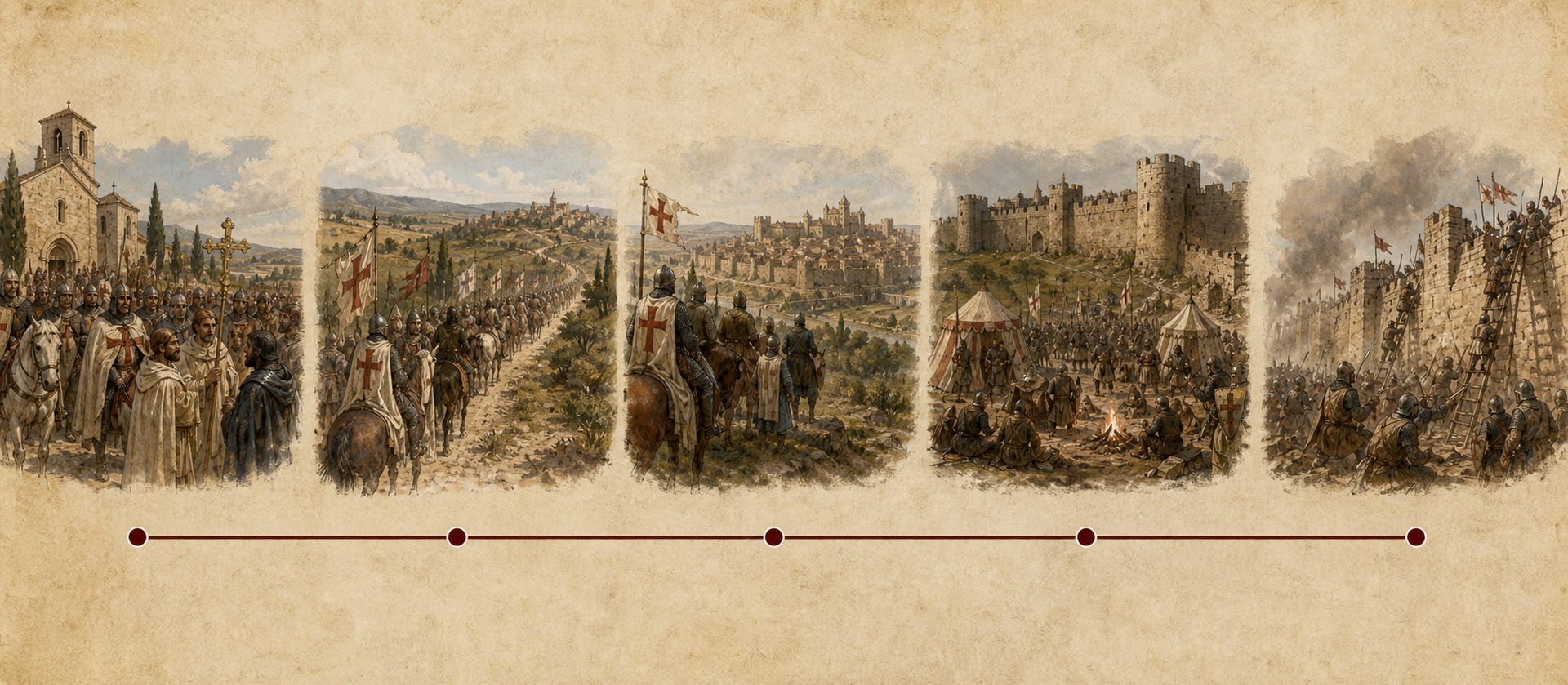 Chronologie de la marche croisée de juin 1209 jusqu’à la prise de Béziers le 22 juillet